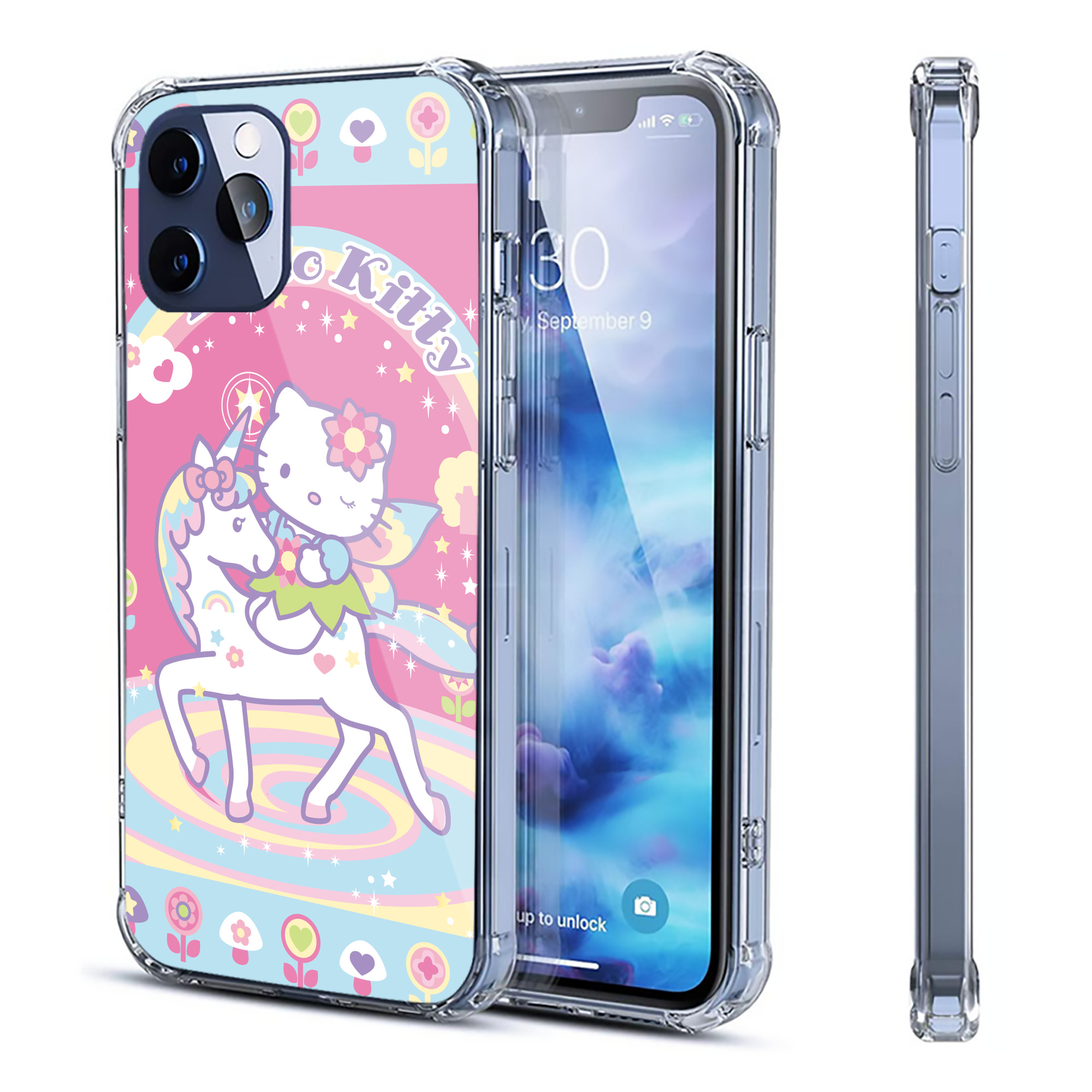 （画像用） Hello Kitty ハローキティ 【iPhone 12シリーズ対応】透明スマホケース（クリアソフトケース）